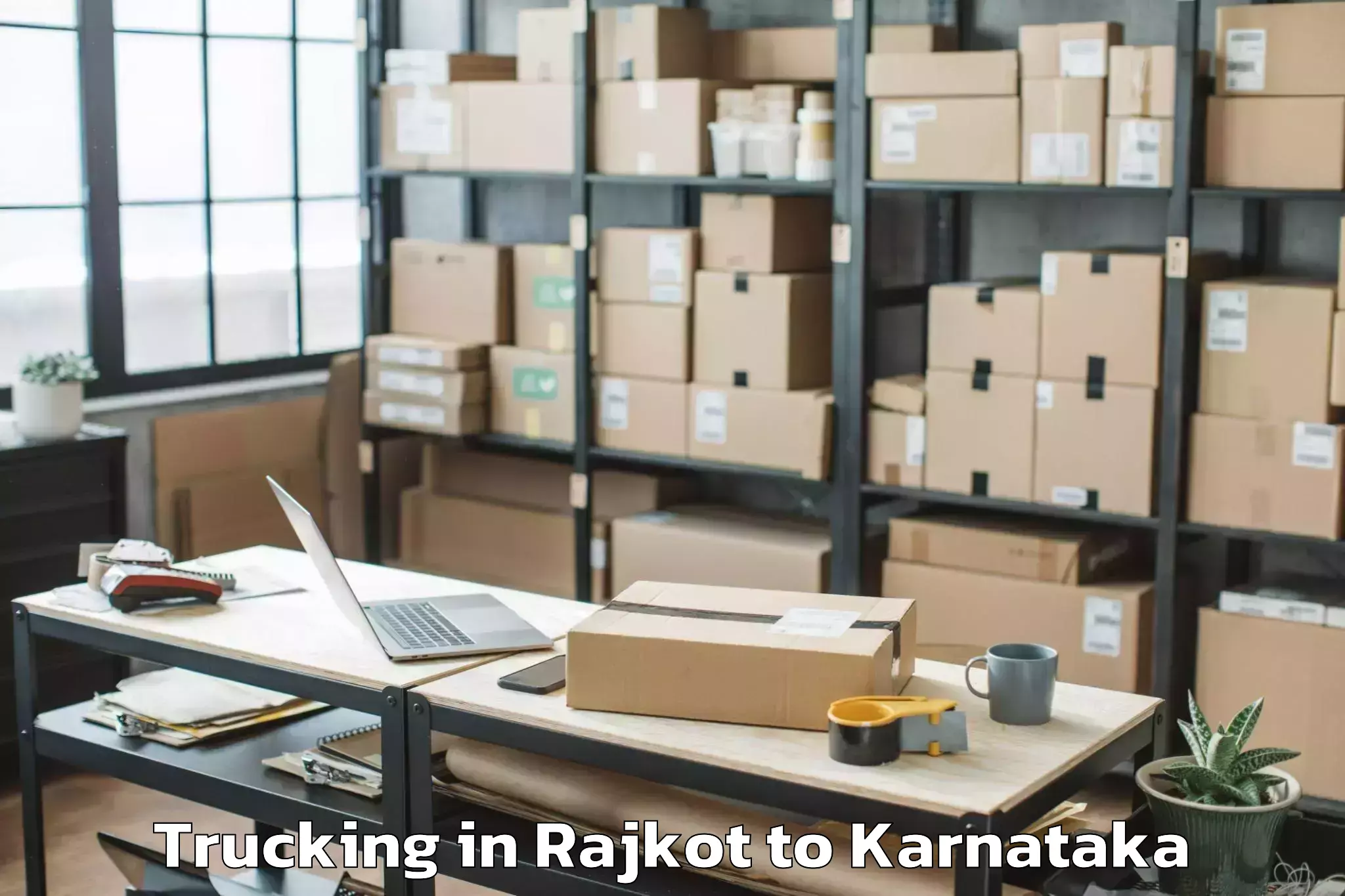 Top Rajkot to Karnataka Trucking Available